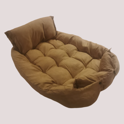 Coussin pour chien modulable, trois positions, Jaune moutarde