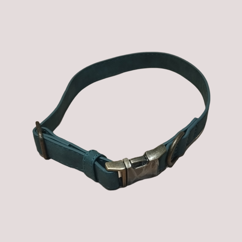 Collier pour chien en imitation alcantara, Vert