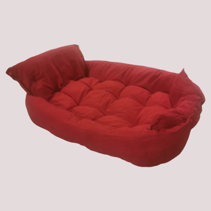 Coussin pour chien modulable, trois positions, Rouge