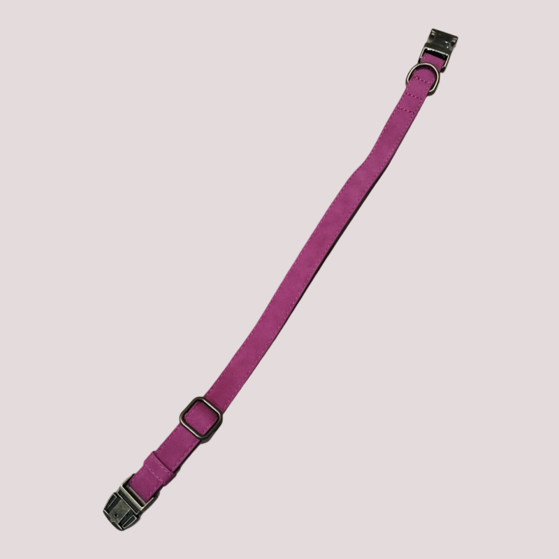 Collier pour chien en imitation alcantara, vue 1
