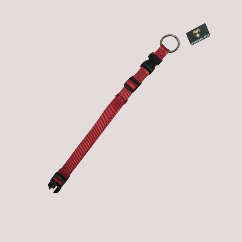 Collier pour chien en tissu, noir ou rouge, vue 3