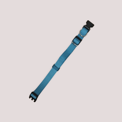 Collier pour chien en tissu turquoise, vue 2