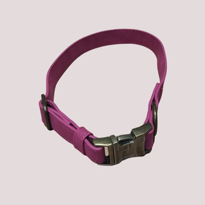 Collier pour chien en imitation alcantara, Violet