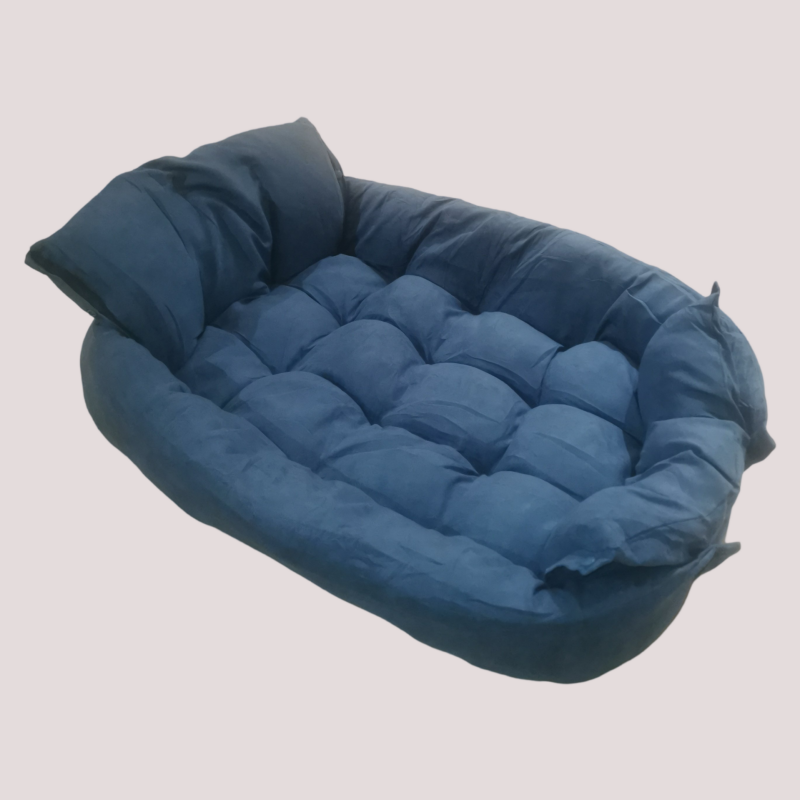 Coussin pour chien modulable, trois positions, Bleu