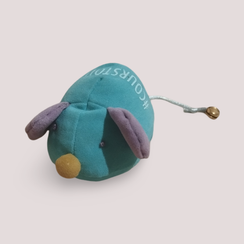 Souris en tissu à grelot pour chat, vue 1