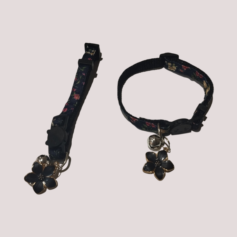 Collier pour chat anti étranglement à motif fleur, vue 2